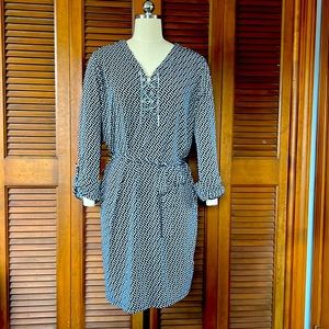 New Michael Kors Black and White Dress L Large